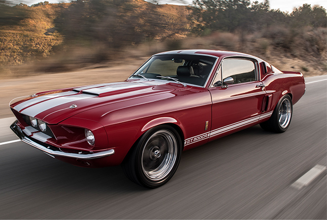 Shelby GT500CR Classic driving down road