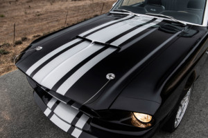 1967 Shelby GT500CR convertible black with silver stripes built by Classic Recreations