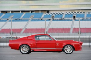 1967 Shelby GT500CR red with silver stripes built by Classic Recreations