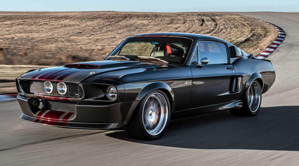 Carbon Fiber 1967 Shelby GT500CR driving on the track