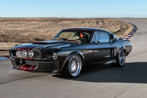 Carbon Fiber 1967 Shelby GT500CR with candy red stripes built by Classic Recreations