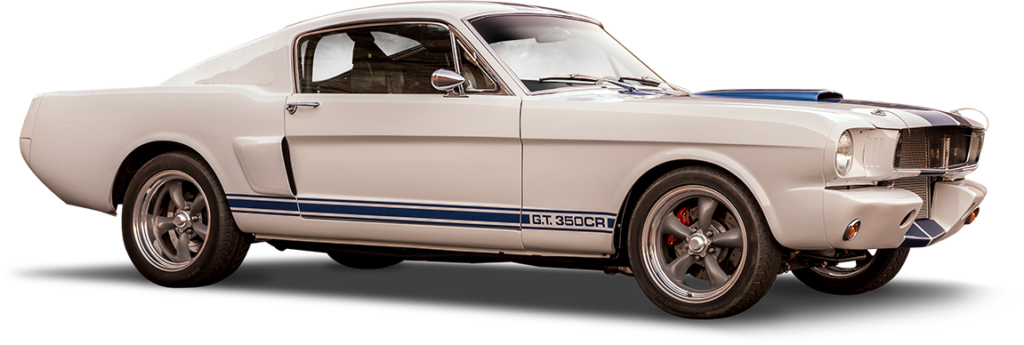 1965 Shelby GT350CR white with blue stripes built by Classic Recreations